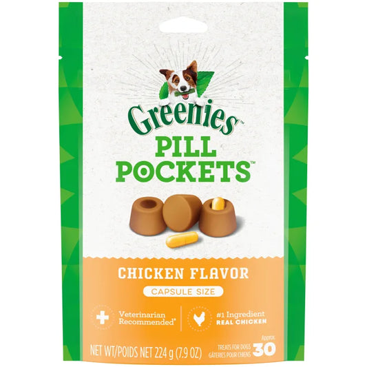 [Greenies][GREENIES Chicken Flavored Capsule Pill Pockets, 30 Count][Main Image (Front)]