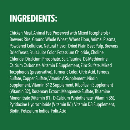 [Greenies][FELINE GREENIES Chicken Flavored Healthy Indoor SMARTBITES][Ingredients Image]