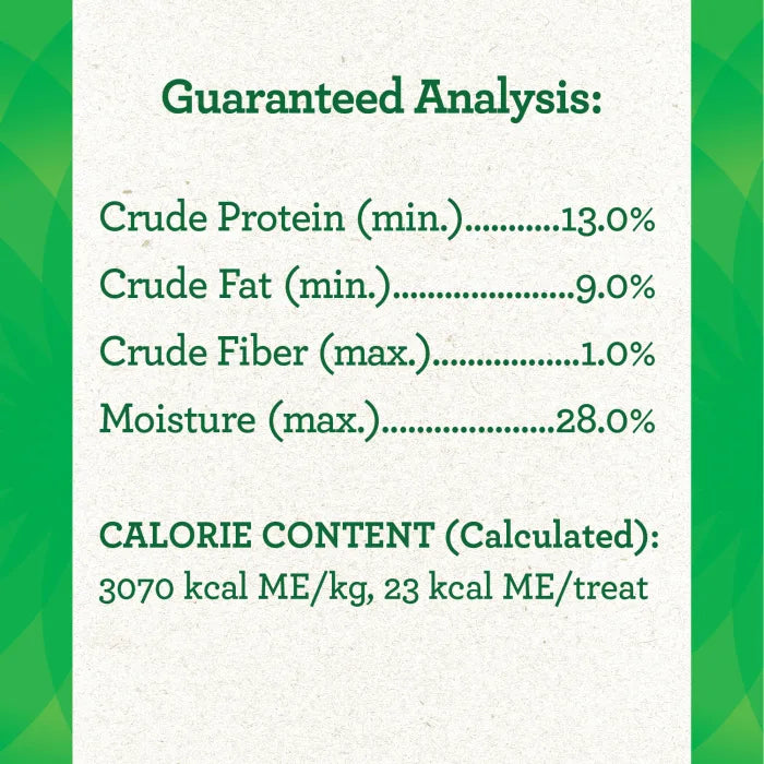 [Greenies][GREENIES Chicken Flavored Capsule Pill Pockets, 60 Count][Nutrition Grid/Guaranteed Analysis Image]