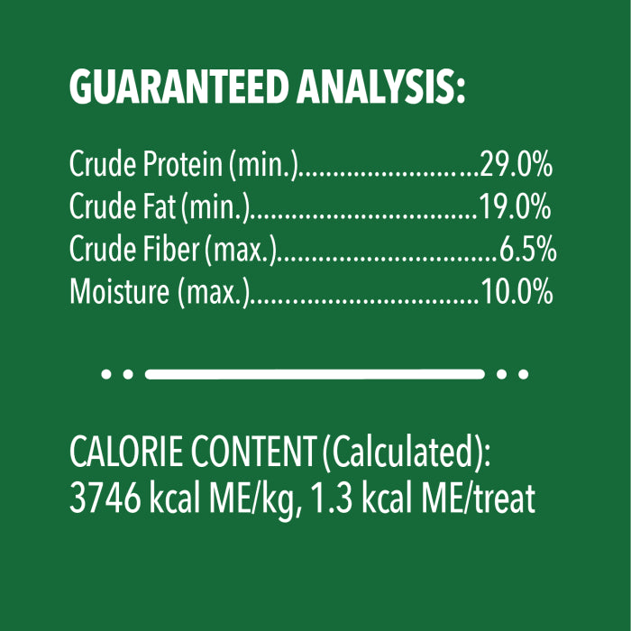 [Greenies][FELINE GREENIES Chicken Flavored Healthy Indoor SMARTBITES][Nutrition Grid/Guaranteed Analysis Image]