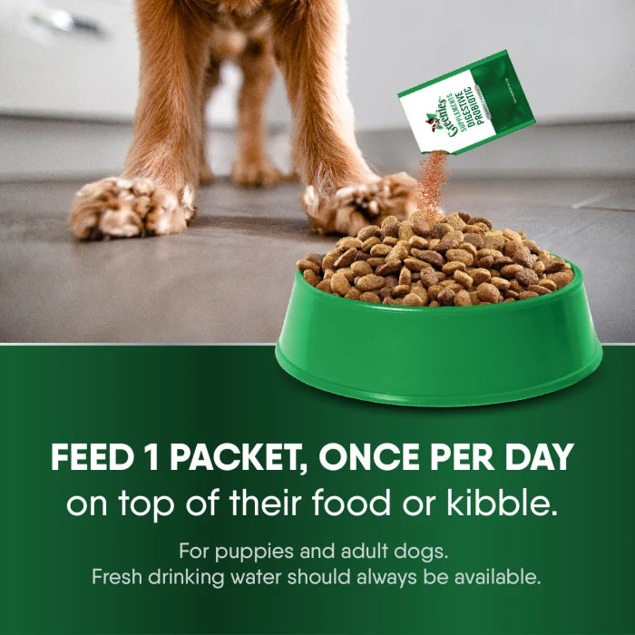 GREENIES Digestive Probiotic Supplement Powder for Dogs 30 Pack