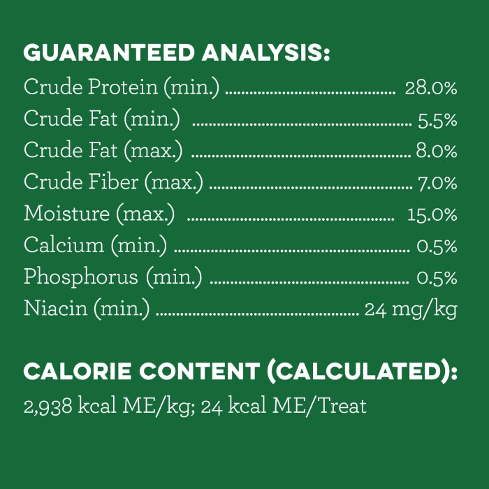 [Greenies][GREENIES Grain Free TEENIE Dental Treats, 43 Count][Nutrition Grid/Guaranteed Analysis Image]