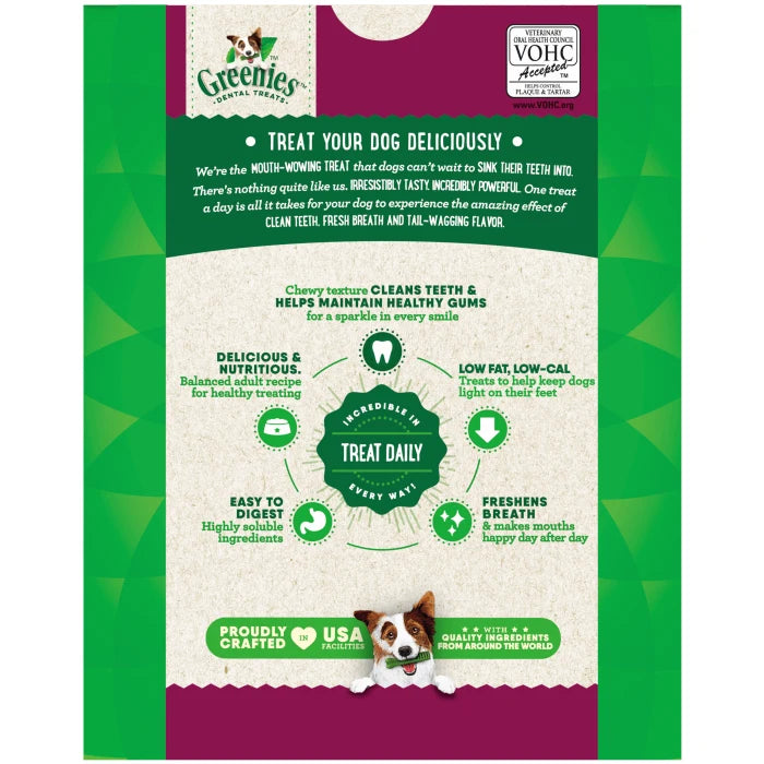 [Greenies][GREENIES Weight Management Regular Dental Treats, 27 Count][Back Image]