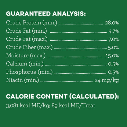 [Greenies][GREENIES Sweet Potato Flavored Regular Dental Treats, 12 Count][Nutrition Grid/Guaranteed Analysis Image]