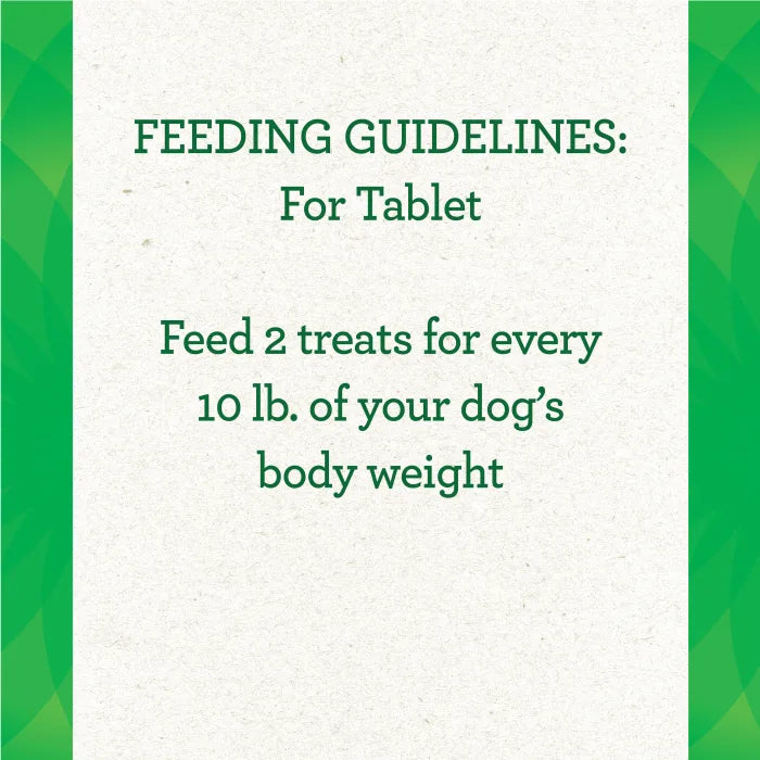 [Greenies][GREENIES Peanut Butter Flavored Tablet Pill Pockets, 30 Count][Feeding Guidelines Image]