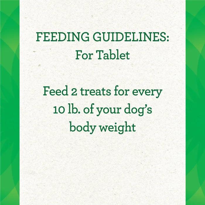 [Greenies][GREENIES Chicken Flavored Tablet Pill Pockets, 30 Count][Feeding Guidelines Image]