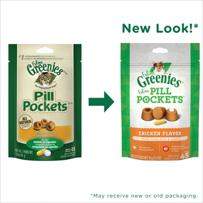 [Greenies][FELINE GREENIES Chicken Flavored Pill Pockets, 45 Count][Enhanced Image Position 5]