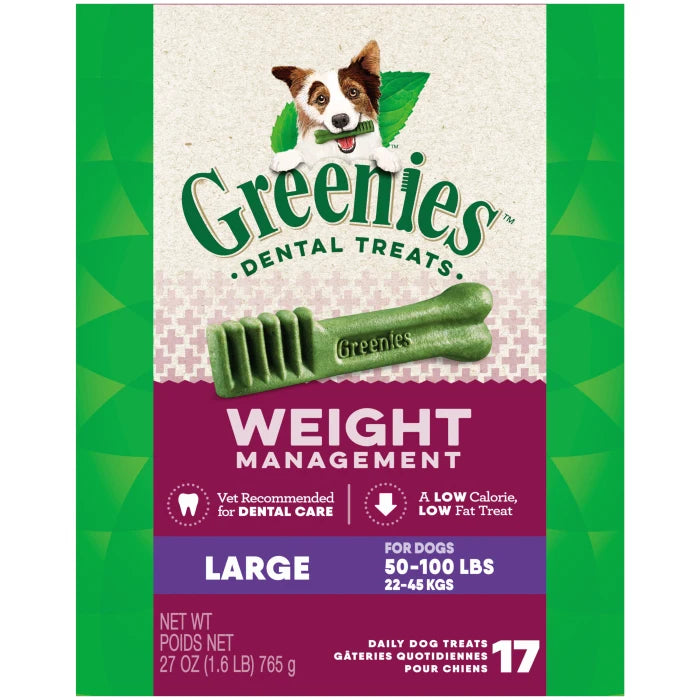 [Greenies][GREENIES Weight Management Large Dental Treats, 17 Count][Main Image (Front)]