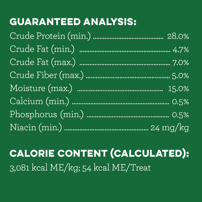 [Greenies][GREENIES Sweet Potato Flavored Petite Dental Treats, 20 Count][Nutrition Grid/Guaranteed Analysis Image]