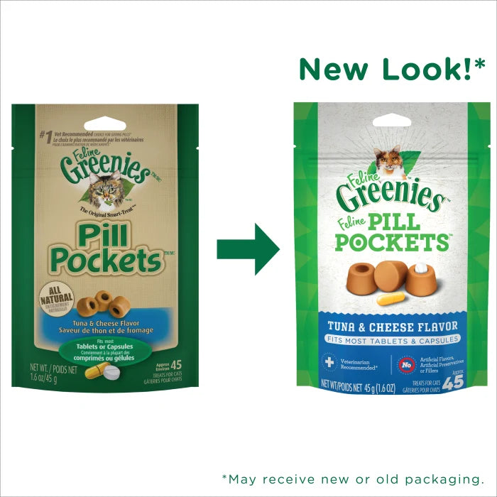 FELINE GREENIES PILL POCKETS for Cats Natural Soft Cat Treats