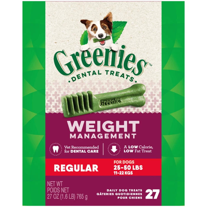 [Greenies][GREENIES Weight Management Regular Dental Treats, 27 Count][Main Image (Front)]