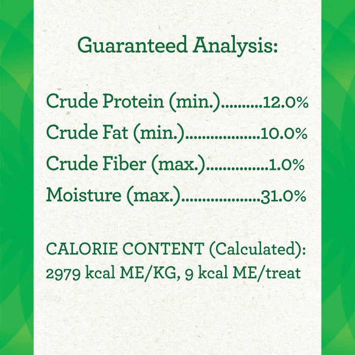 [Greenies][GREENIES Peanut Butter Flavored Tablet Pill Pockets, 30 Count][Nutrition Grid/Guaranteed Analysis Image]