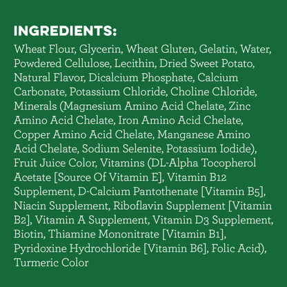 [Greenies][GREENIES Sweet Potato Flavored TEENIE Dental Treats, 43 Count][Ingredients Image]