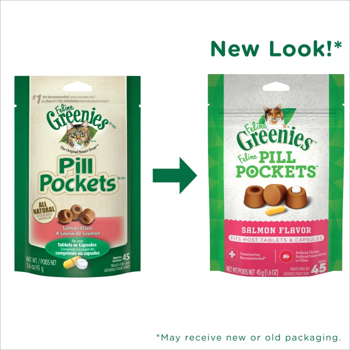[Greenies][FELINE GREENIES Salmon Flavored Pill Pockets, 45 Count][Enhanced Image Position 5]