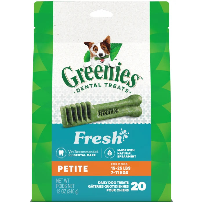 [Greenies][GREENIES Fresh Petite Dental Treats, 20 Count][Main Image (Front)]
