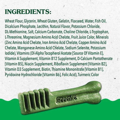 [Greenies][GREENIES Puppy TEENIE Dental Treats, 43 Count][Ingredients Image]