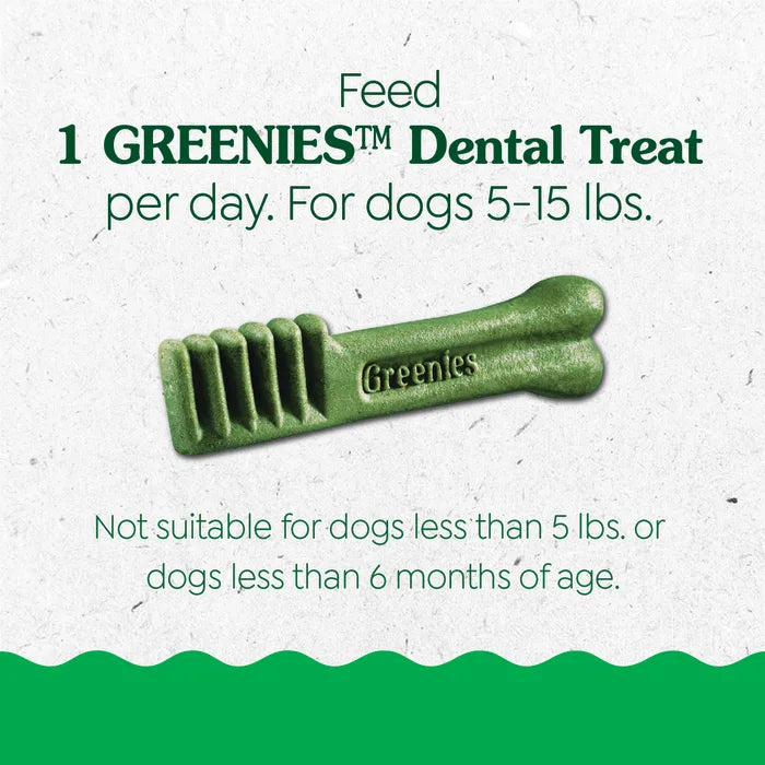 [Greenies][GREENIES Puppy TEENIE Dental Treats, 43 Count][Feeding Guidelines Image]