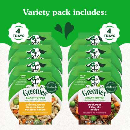 [Greenies][Greenies Smart Topper Wet Mix-In for Dogs, Chicken with Green Beans & Beef Pack, 8 Trays of 2 oz.][Enhanced Image Position 5]