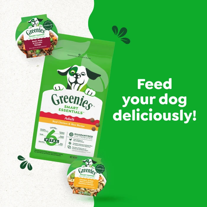 [Greenies][Greenies Smart Topper Wet Mix-In for Dogs, Chicken with Green Beans & Beef Pack, 8 Trays of 2 oz.][Enhanced Image Position 7]