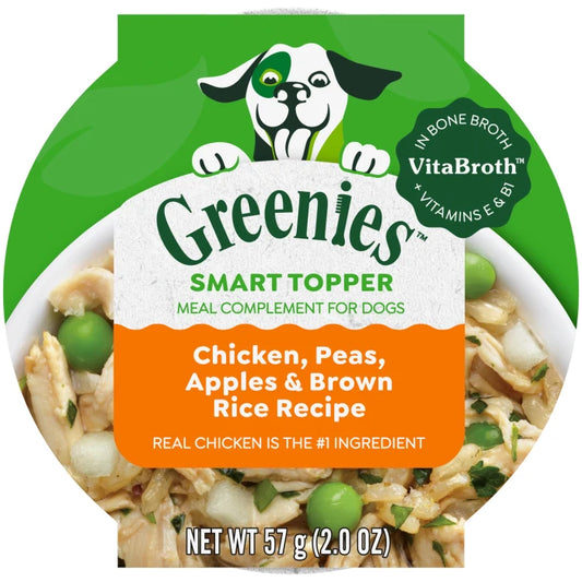 [Greenies][Greenies Smart Topper Wet Mix-In for Dogs, Chicken, Peas, Apples & Brown Rice Recipe, 2 oz. Tray][Main Image (Front)]