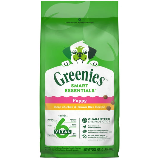 [Greenies][Greenies Smart Essentials Puppy High Protein Dry Dog Food Real Chicken & Brown Rice, 5.5 lb. Bag][Main Image (Front)]