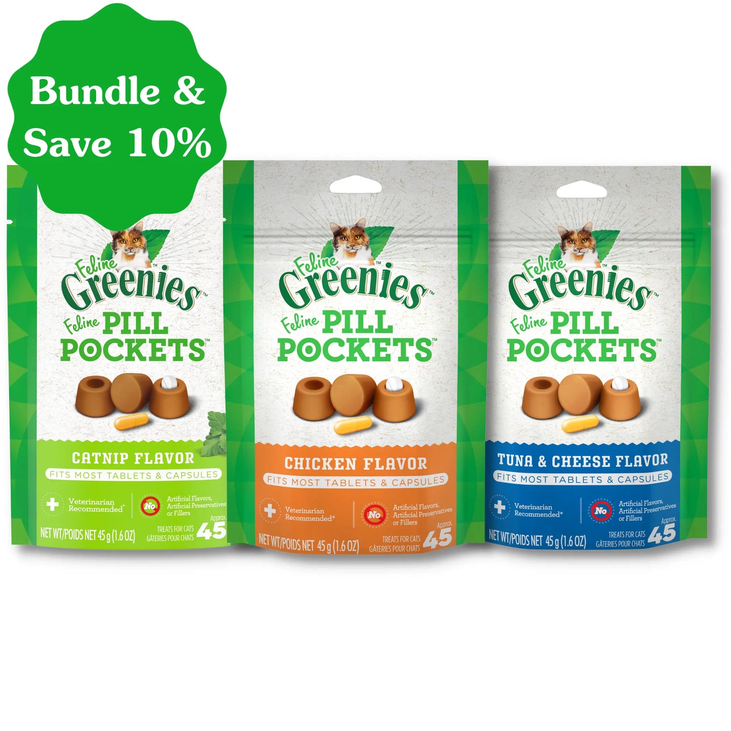 Feline Greenies Pill Pockets Variety Pack