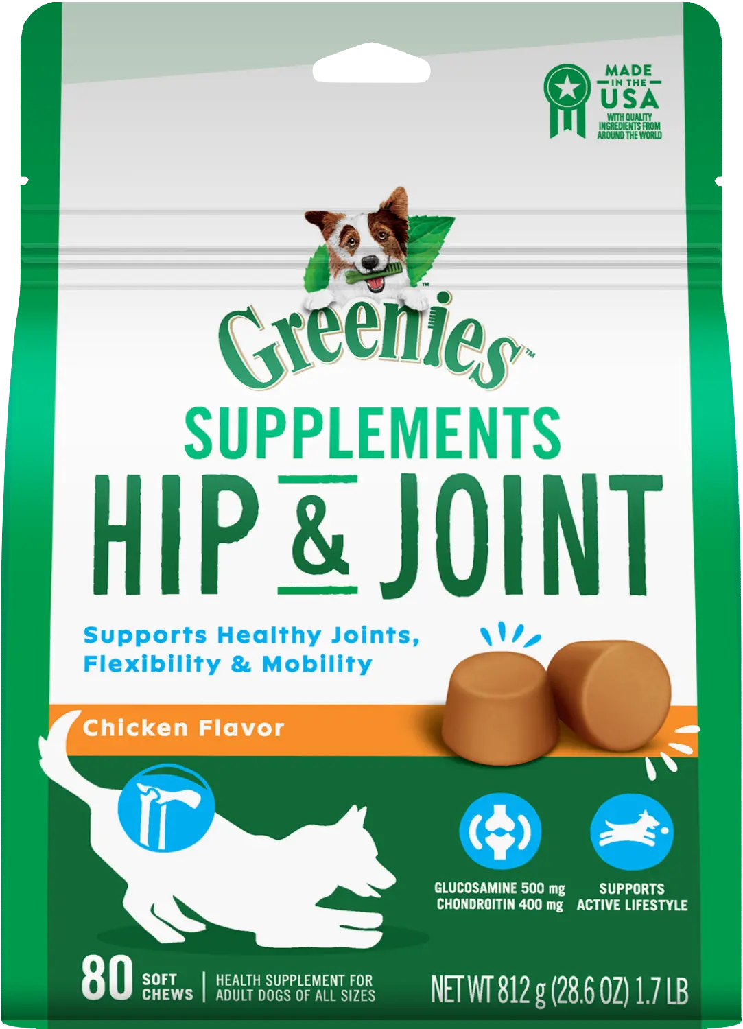 GREENIES Hip & Joint Supplements 80 Count