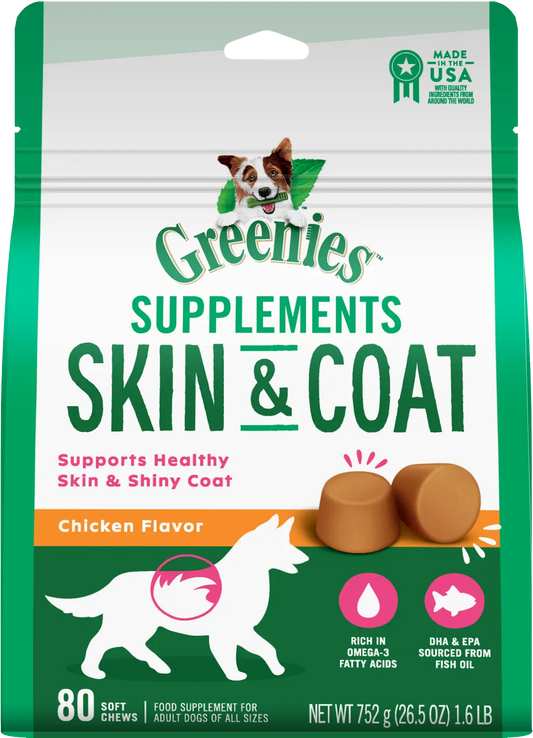 GREENIES Skin & Coat Supplements 80 Count