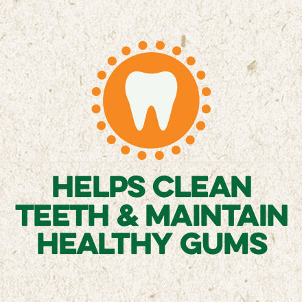 Helps clean teeth & maintain healthy gums