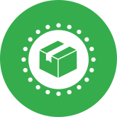Icon with shipping box