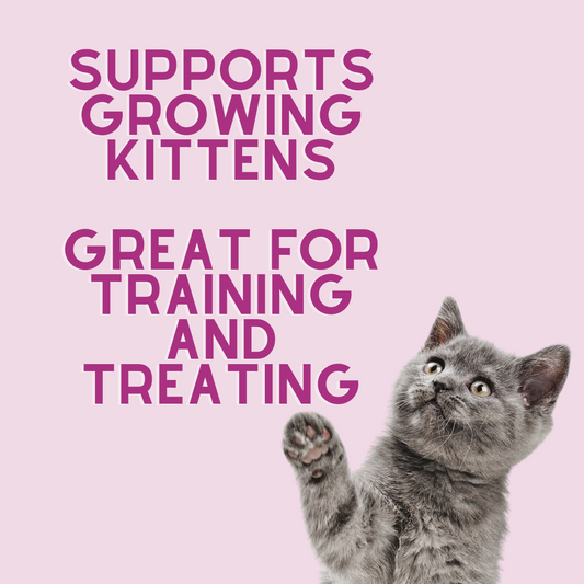 Supports growing kittens, great for treating and training