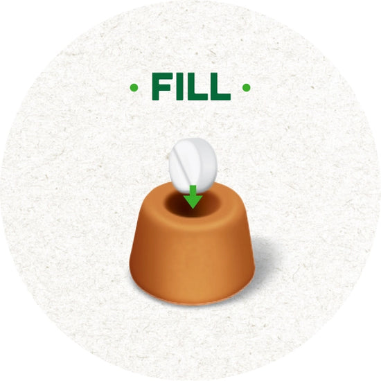Fill illustration for GREENIES PILL POCKETS for tablet sized pills