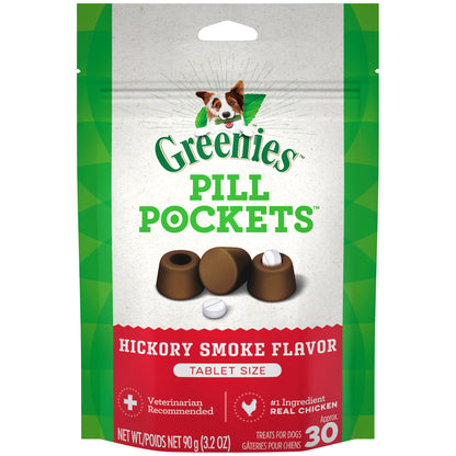 [Greenies][GREENIES Hickory Smoke Flavored Tablet Pill Pockets, 30 Count][Main Image (Front)]