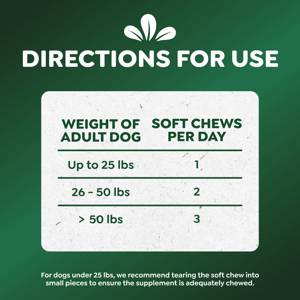 Hip and Joint Chews Supplements for Dogs Chicken feeding guidelines image