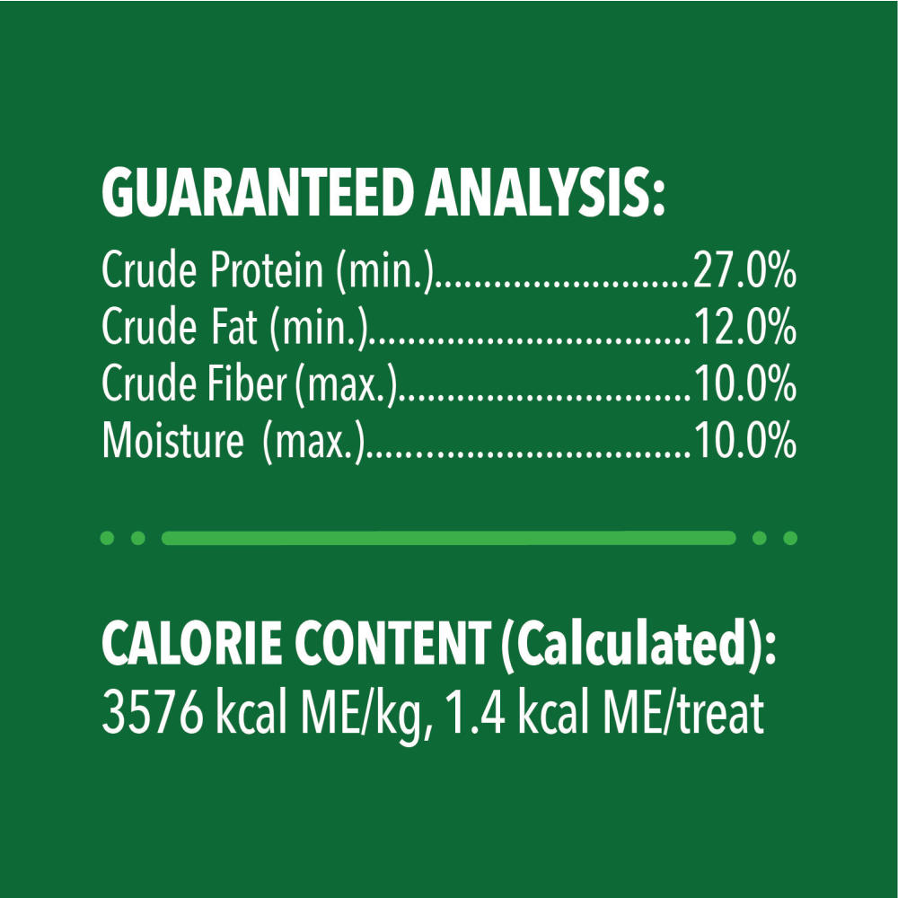 Feline Dental Oven Roasted Chicken Flavor Cat Treats guaranteed analysis image