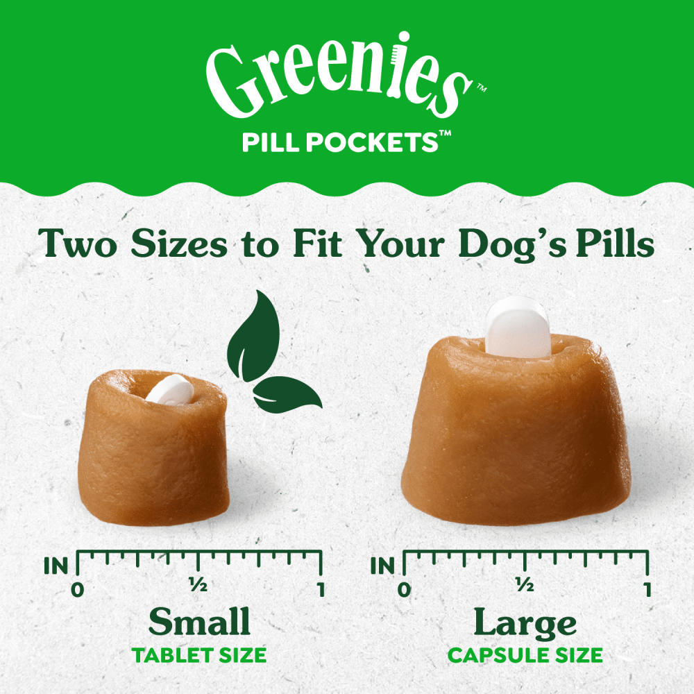Pill Pockets for Dogs Soft Dog Treats Capsule Size Peanut Butter guaranteed analysis image