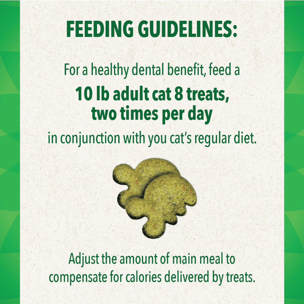 Feline Dental Oven Roasted Chicken Flavor Cat Treats feeding guidelines image