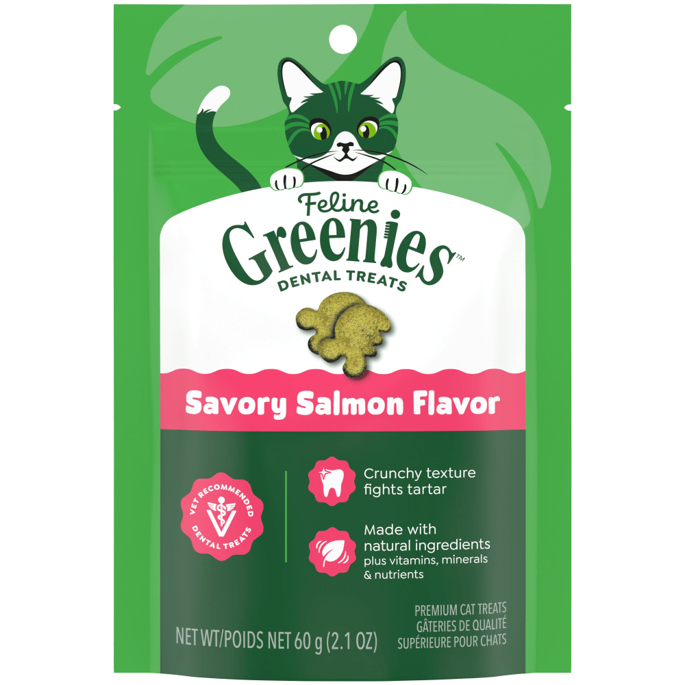 Adult Natural Dental Cat Treats Savory Salmon