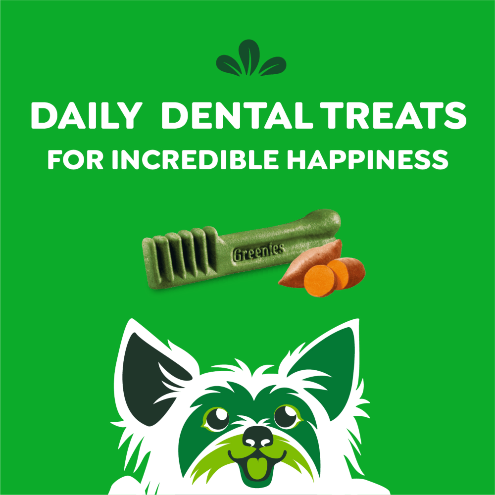 Adult Dental Dog Treats Teenie Size Sweet Potato feeding guidelines image