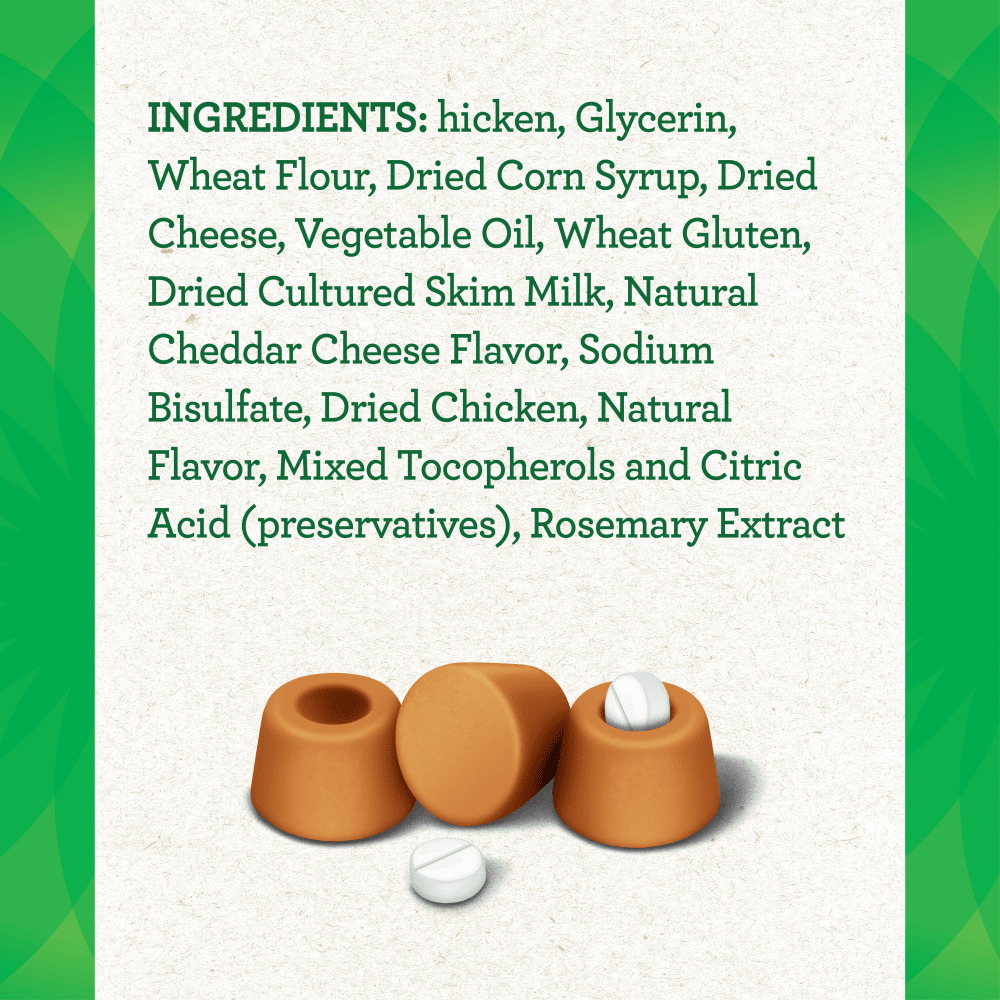 Pill Pockets for Dogs Soft Dog Treats Tablet Size Cheese ingredients image
